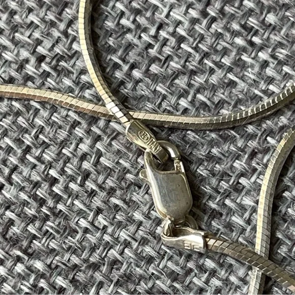 Black Rutilated Quartz Tear Drop Pendant 925 Sterling Silver 19" Necklace Chain - Picture 9 of 15